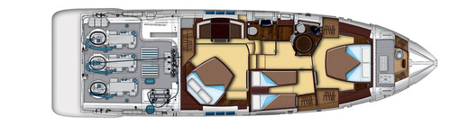 Схема палубы AZIMUT 55S - фотография 3